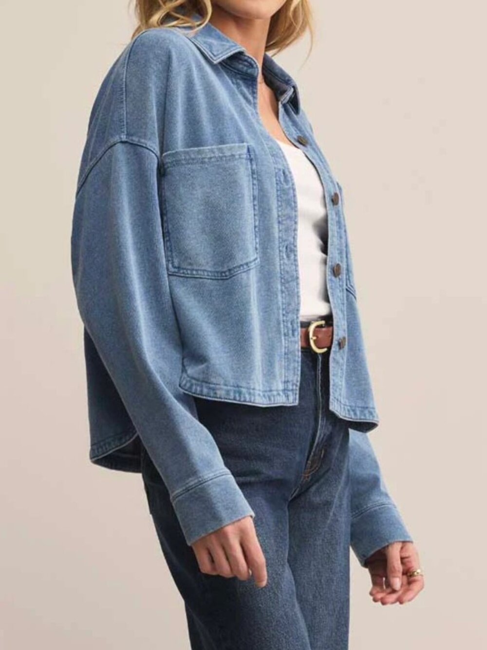 Z Supply Cropped Vintage Indigo Jacket